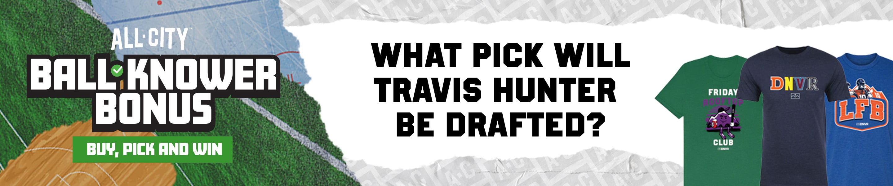ALLCITY Place a $25+ order and predict when Travis gets drafted to win a Gift Card worth 100% of your order value | Cheers Cash